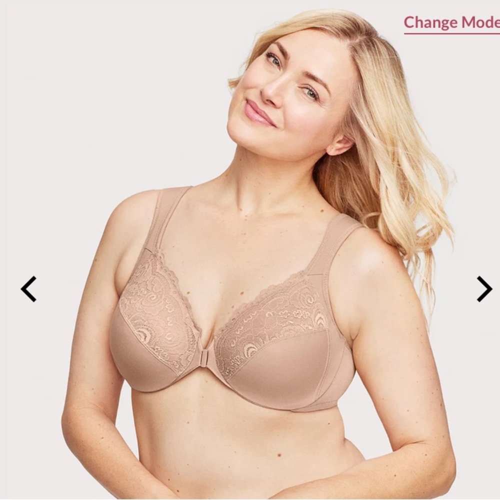 Glamorise | WonderWire Front-Closure Bra in Cafe